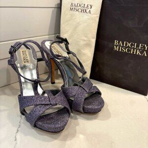 Badgley Mishka Indigo iii Sparkly Heels Size 8.5